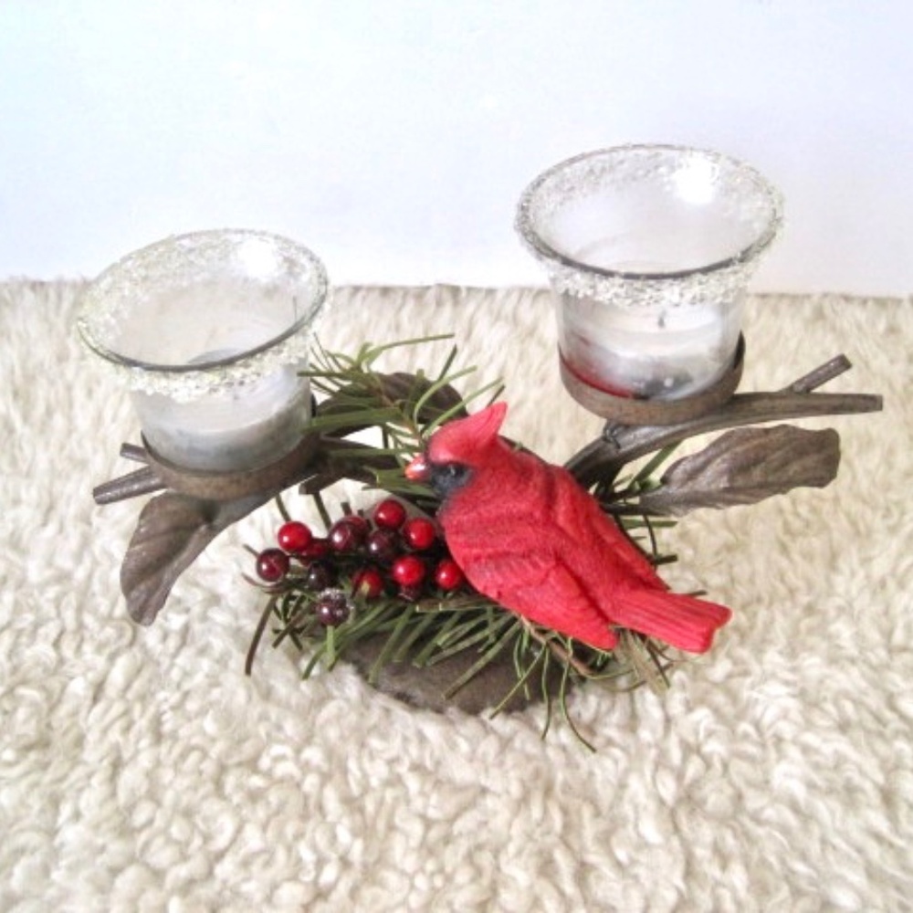 Cardinal Candle Holder